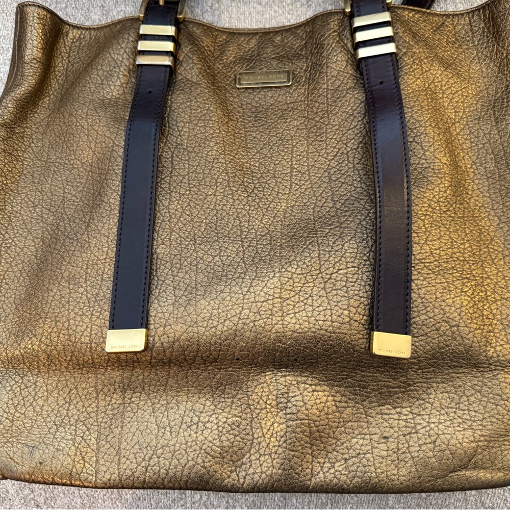 Michael Kors Metallic Gold Leather Bag